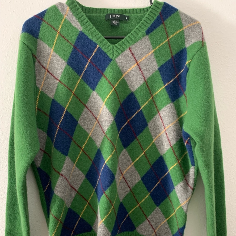 J Crew 90’s Argyle Sweater